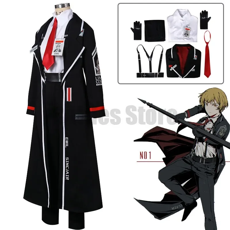 

Game Limbus Company Sinclair Cosplay Costume SINCLA Uniforms Black Outfits Halloween Carnival Party Suit Unisex Anime Cosplay