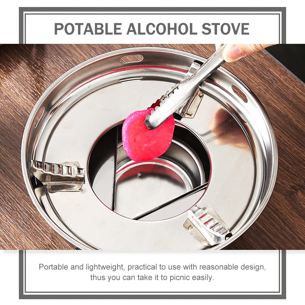 Portable stove solid fuel alcohol burner portable firewood adjustable firepower cooking outdoor picnic cookware portable stove