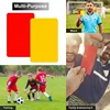 Football Match Referee's Red And Yellow Card Set Football Referee Equipment With Leather Case Record Paper And Whistle 4