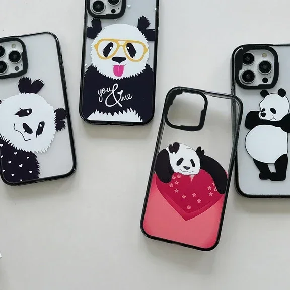 

Panda Acrylic Phone Case Cover for IPhone 11 12 13 14 15 Pro Max Case for IPhone 15 Pro Max