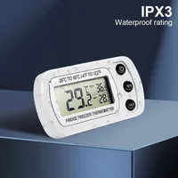 Thermomètre numérique pour congélateur, grand thermomètre LCD pour réfrigérateur, moniteur de température de cuisine étanche pour la maison 3