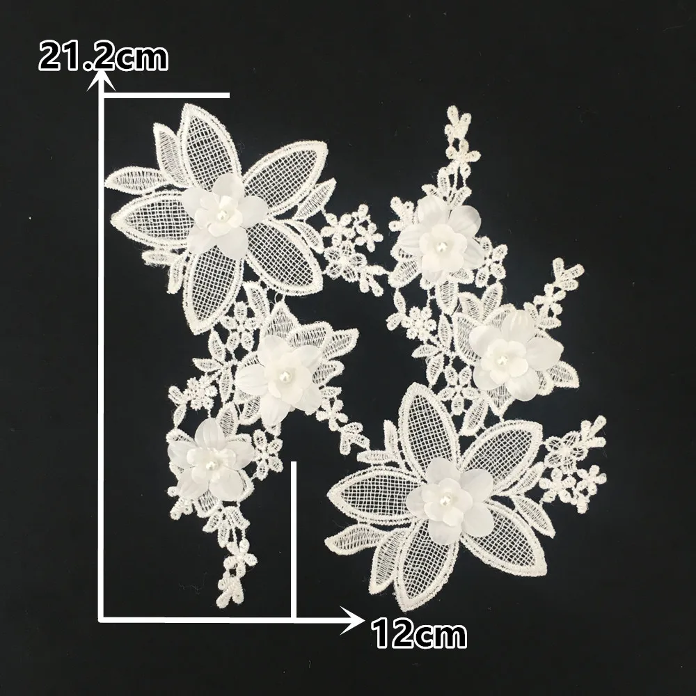 3D flower Embroidered Lace fabrics For dresses Laces collar DIY ABS pearl Trims application Craft materials Sewing Accessories lace fabric,lace sewing accessories,lace sewing supplies,lace accessories,lace garment accessories,clothing craft accessories