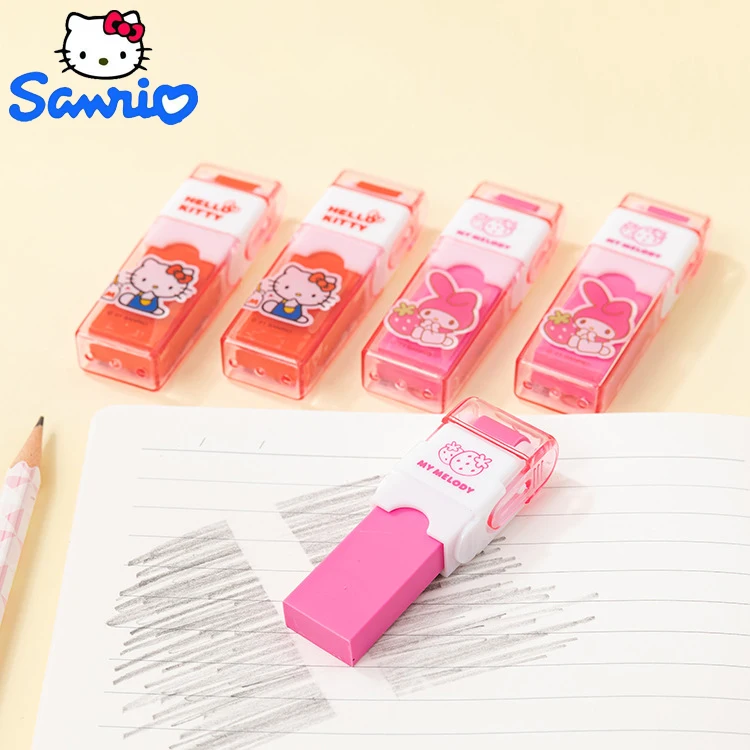 20pcs Sanrio Cartoon Roller Rubber Eraser Hello Kitty Melody Cute