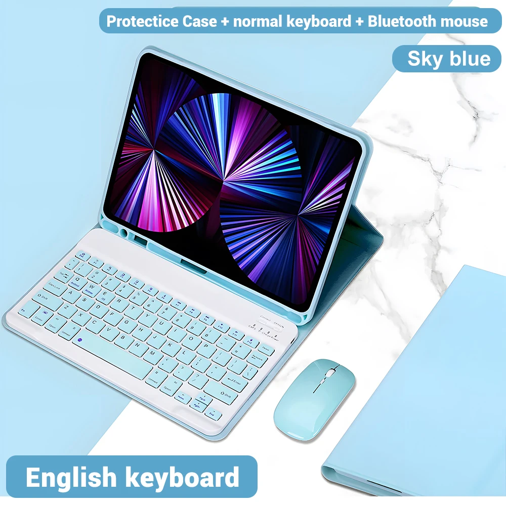 Illuminated Tablet Keyboard Case with Magnetic Attachment