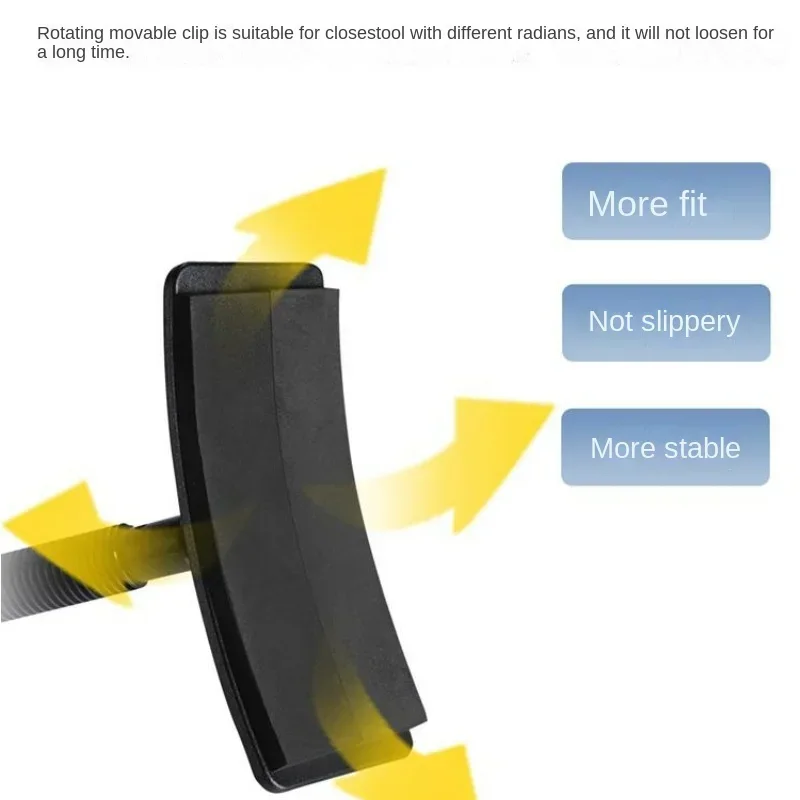 No-Punch Toilet Rail Armrest, Elderly Home Auxiliary Railings, High Carbon Steel Holder, Easy Install Safety Bracket 2