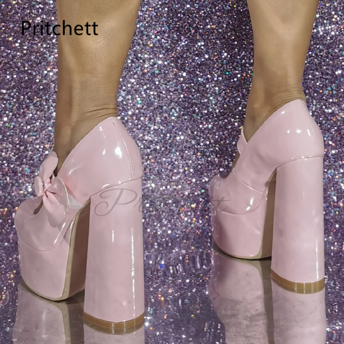 High Heeled Lolita Pink Sweet Sexy Platform Chunky Heels Women's Pumps Round Toe High Heels Spring Autumn Party Shoes Lady