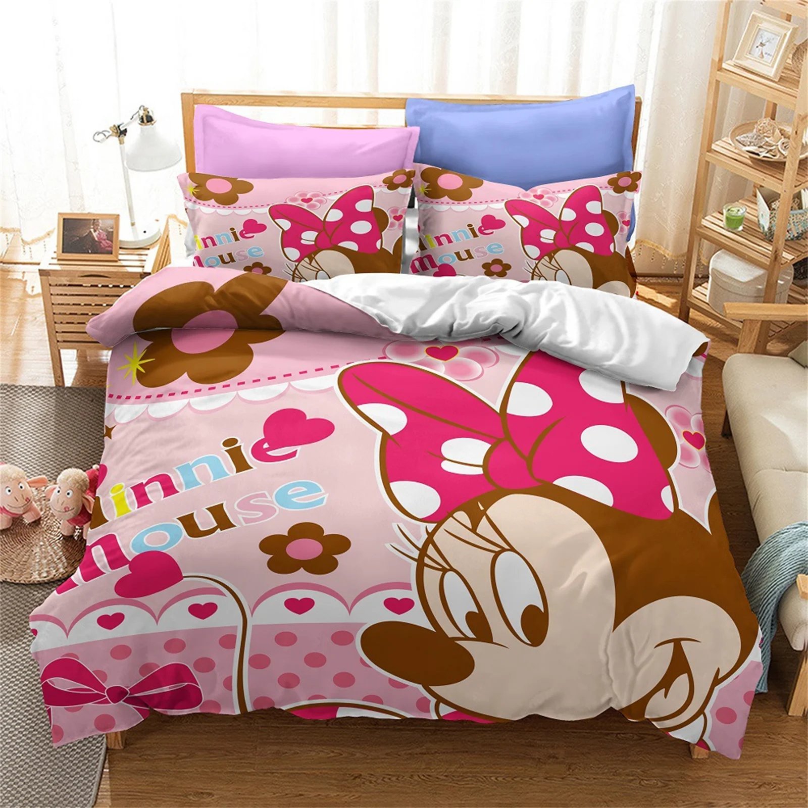 

Mickey Children's Duvet Cover Polyester Set Bedding Set Printed Cartoon Duvet Cover Luxury Single Size Set Children's Room Decor