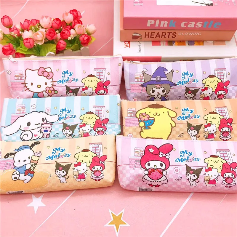 

Карандаш Sanrio Cinnamoroll Женский, 6 шт., мультяшный похвальный полиуретановый однослойный чехол для канцелярских принадлежностей, милый творческий подарок Kuromi для детей и студентов