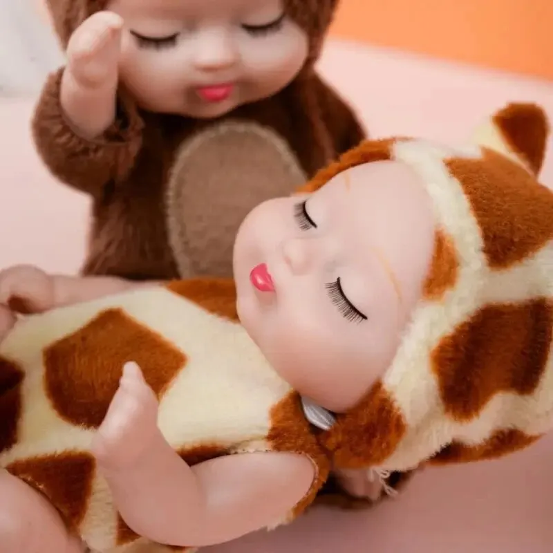 Reborn Dolls 6Pcs Reborn Doll Kit Toy Simulation Princess Dolls Toy Mini Cute Sleeping Baby With Clothes Accessories Birthday Gift For Kids
