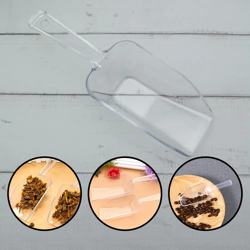 

6pcs Plastic Ice Scoopers Ice Shovel Dessert Scoop For Birthday Party Supplies Kitchen Grain Scooping Accessories 11x3x1.8cm