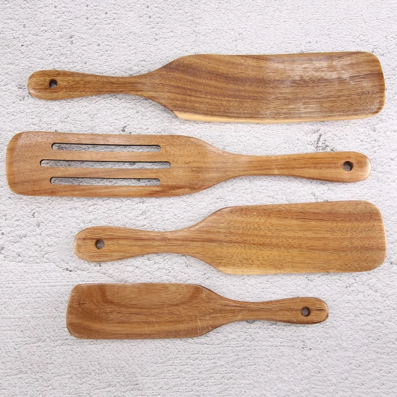 

Деревянные кухонные принадлежности 4 шт.-прочный антипригарный экологически чистый кухонный инструмент-термостойкий кухонный набор посуды