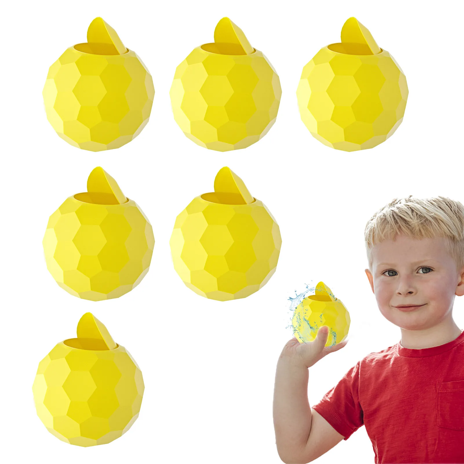 

6-pcs Water Balls Toy Silicone Quick Filling Pool Water Balloons Self-sealing Water Balloons for Pool Water Fight Summer Outdoor