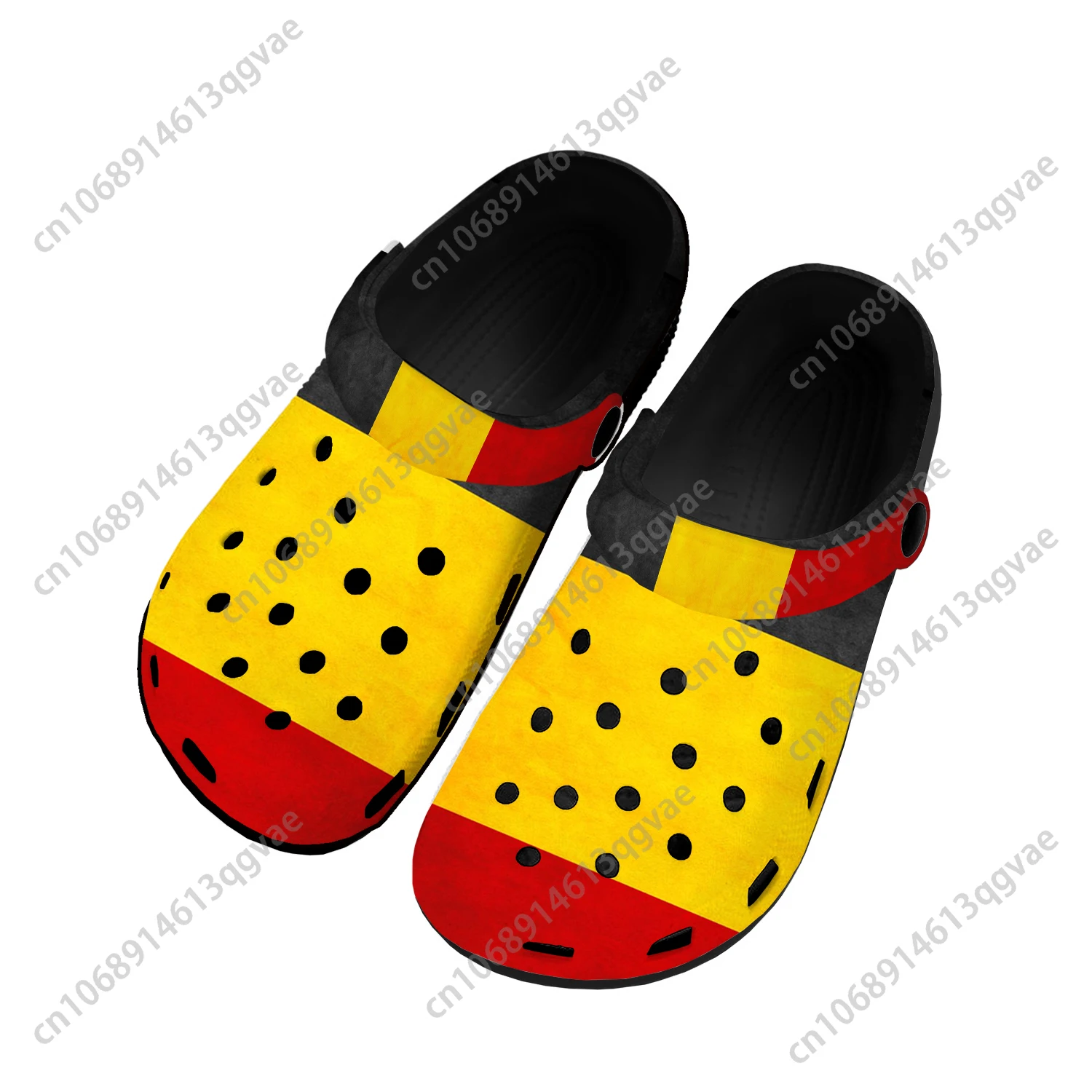 

Belgian Flag Home Clogs Custom Water Shoes Mens Womens Teenager Belgiam Shoe Garden Clog Breathable Beach Hole Slippers
