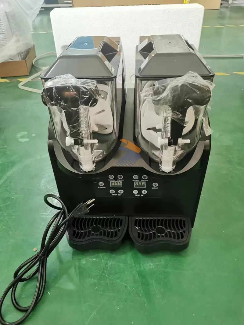 Description Picture 2 of item6L Commercial Mini Slushy Machine 3L*2 Snow Slush Maker Frozen Drink Dispenser Ice-Cool Juice Smoothie Making Kitchen Appliance