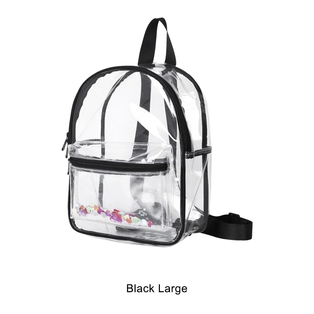 PVC Bag Organizer - Belongings Visible And Organized Waterproof Outdoor Clear Shoulder Bag green small size