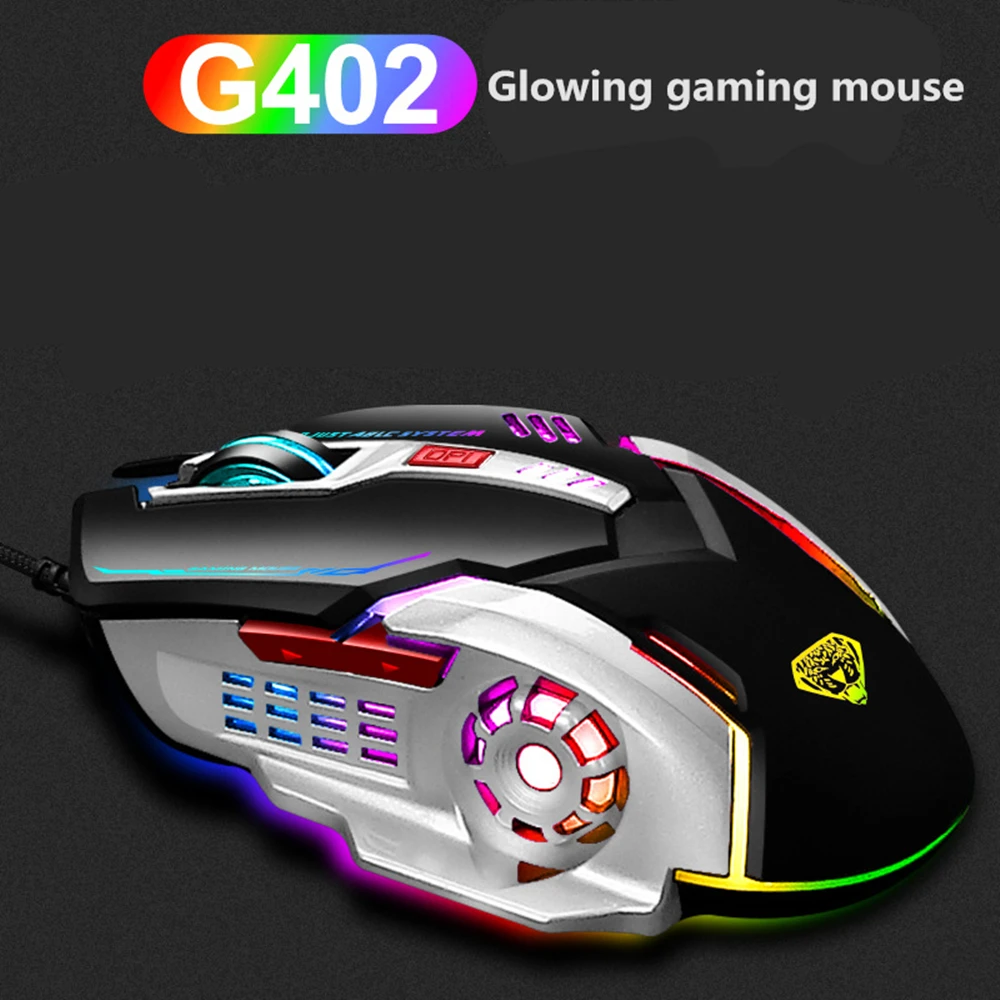 

Gaming Backlit Mouse, 3200DPI Optical Gaming Mouse, 4 Adjustable DPI, Symmetrical Design, Ergonomic Shape for Notebook computers
