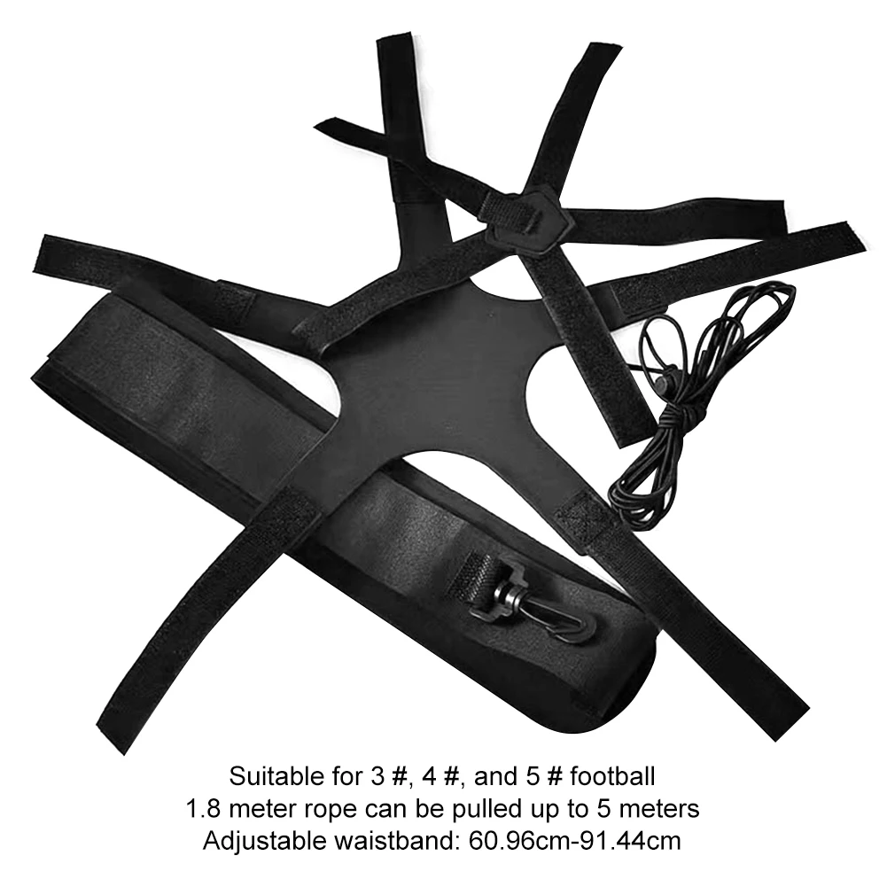 Football Ball Belt Adjustable Football Kick Trainer Fits Ball Size 3 4 5 Soccer Practice Trainer for Juggling Kicking Practice