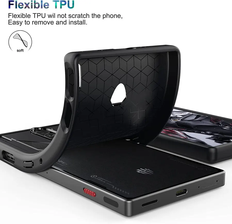 레드 매직 8 프로 케이스, 유연한 TPU 커버, 흠집 방지 충격 방지 케이스, 누비아 레드 매직 8s 프로 커버용