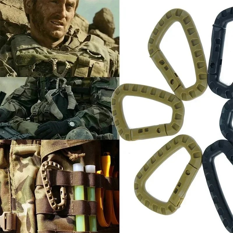 1/2/3/4 stücke Outdoor Bergsteigen Taktik Hängen Schnalle Bergsteigen Schnalle Nylon Bergsteigen Tasche Hängen Schlüssel D Schnalle – Detail 4