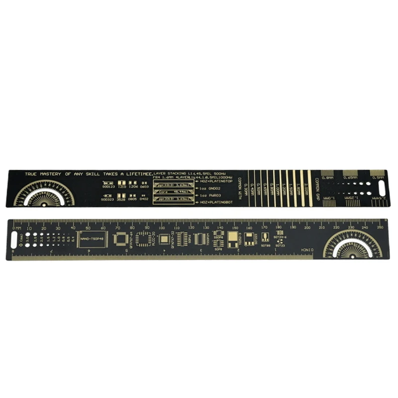 Multi-functional PCB Ruler and Electronic Component Measuring Tool