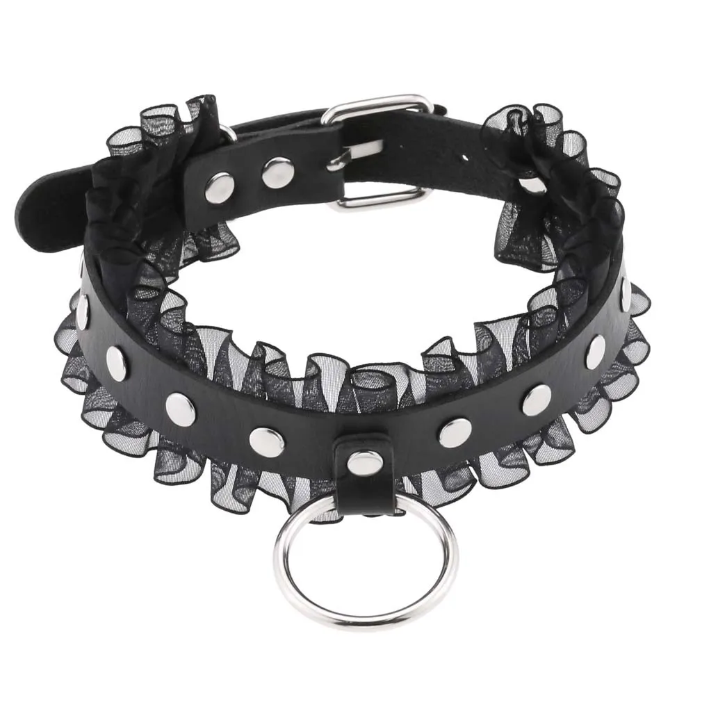 Velvet choker necklaces Metal choker necklace Lace choker necklaces Women jewelry Torques Necklace Gothic PU Leather Tassel Chain Choker Collar Necklace For Women Men Body Chain Jewelry