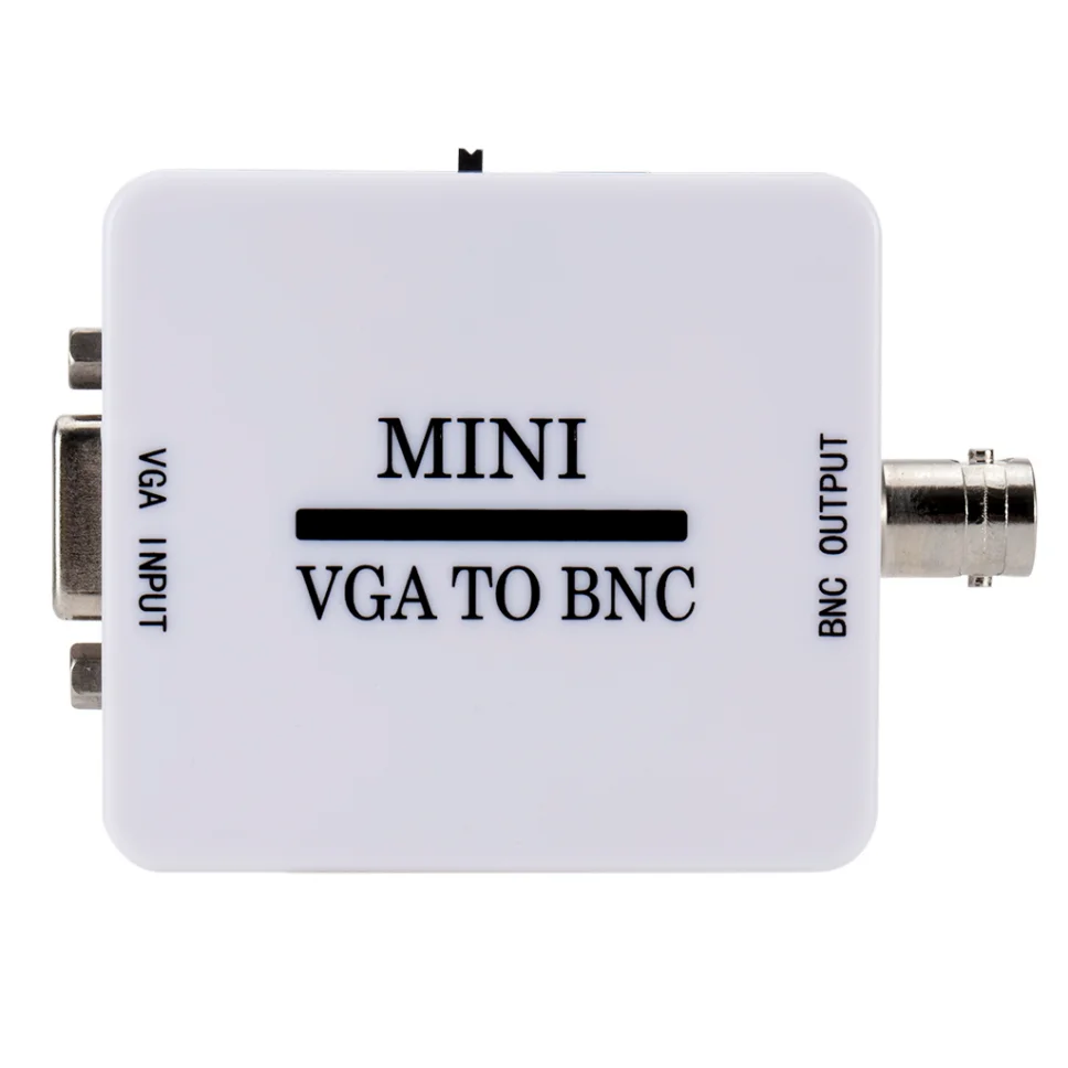 Vga Cable Adapter Grwibeou VGA to BNC Video Converter Box Composite Mini HD VGA to BNC Adapter Convertor Digital Switcher Box For HDTV Monitor