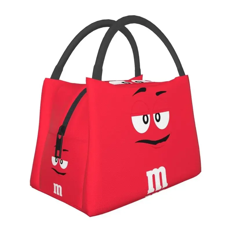 

M And M Chocolate Meme Insulated Lunch Bags for Women Leakproof Thermal Cooler Bento Box Beach Camping Travel