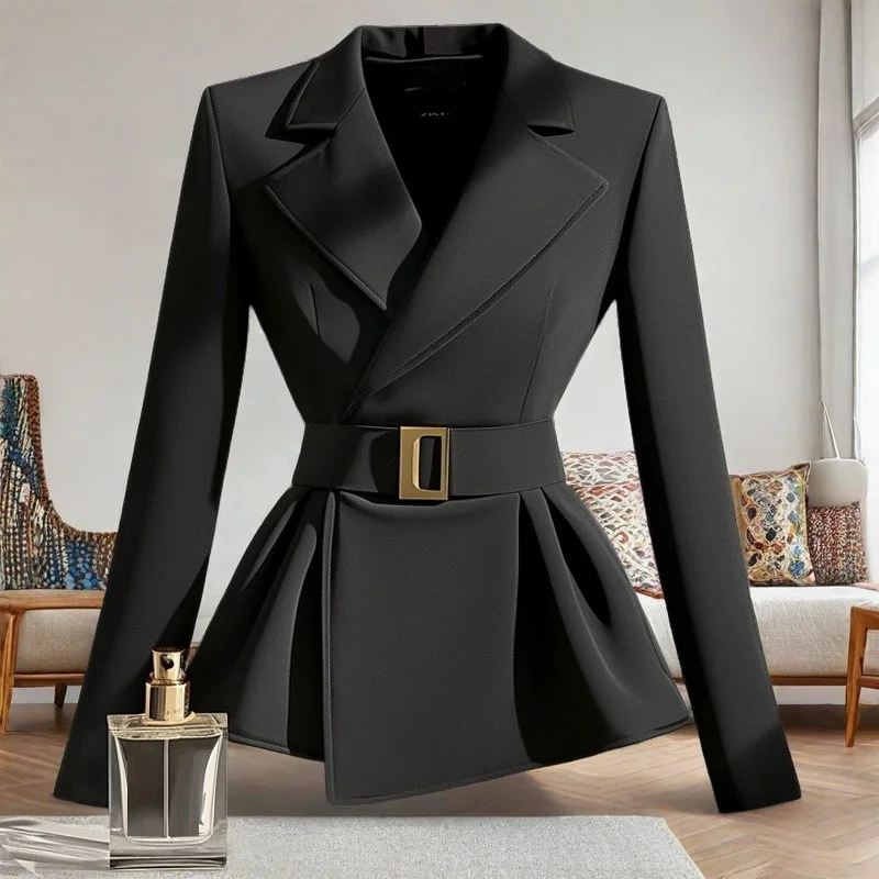 Spring Autumn 2025 New Blazer Suit Jacket Women High-End Fashion Black Blazers Femme Casual All-match Slim Blazers Ladies