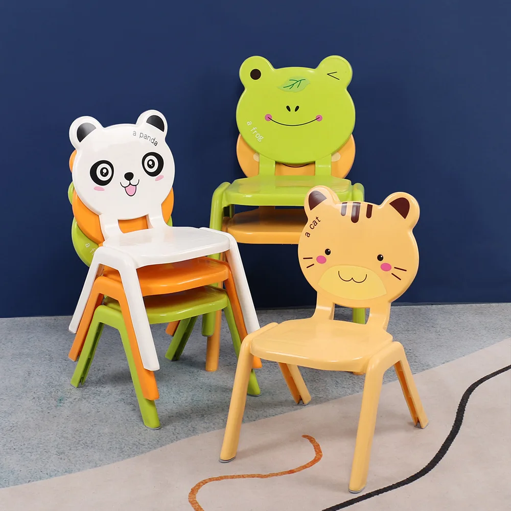 Anti slip plastic chairs for kids Portable children chair Kindergarten Stackable kids chair Space saving furniture Step stool
