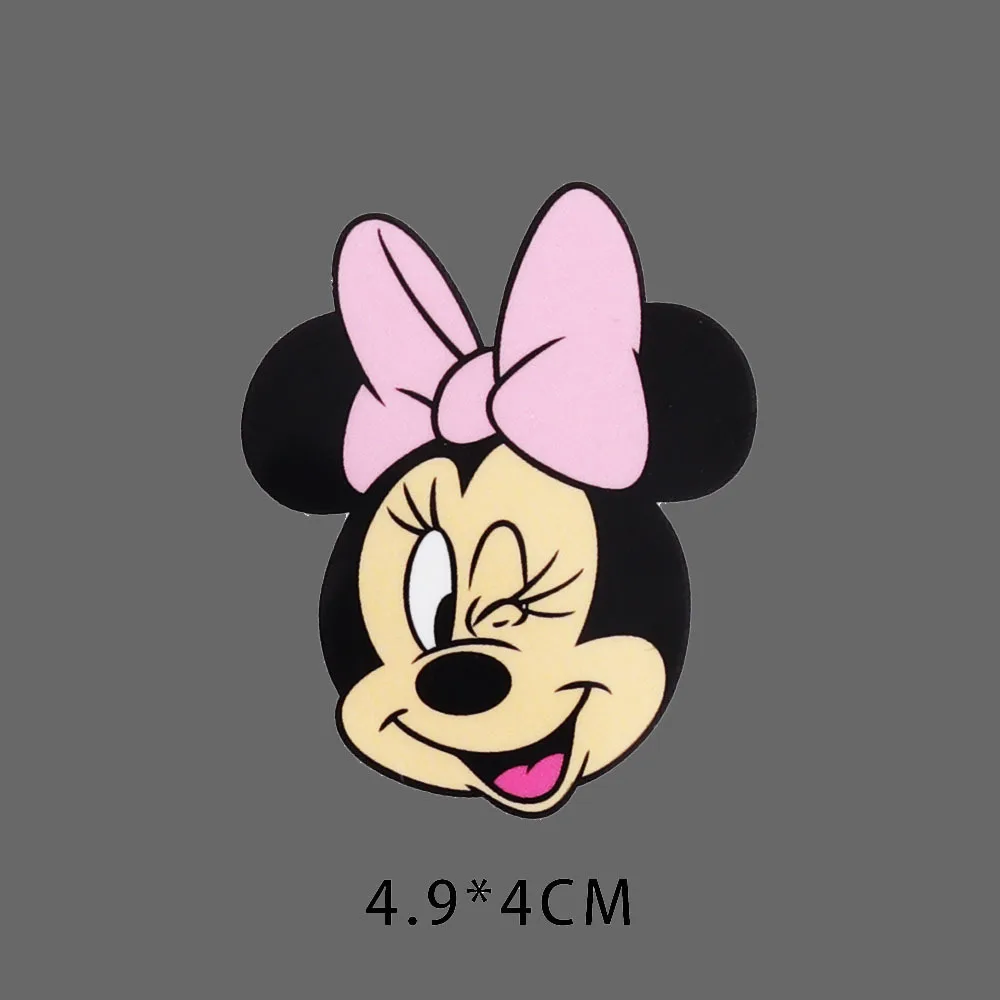 Disney Mickey Minnie Mouse Patches Iron On Hot Transfers Cartoon Clothing  Patch DIY Sewing Clothes Bag Decration Sticker Gifts