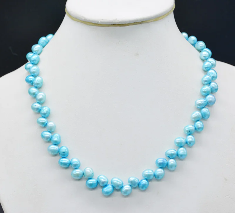 

Glamour lady necklace. 7MM natural freshwater pearl wheat ear necklace 18“