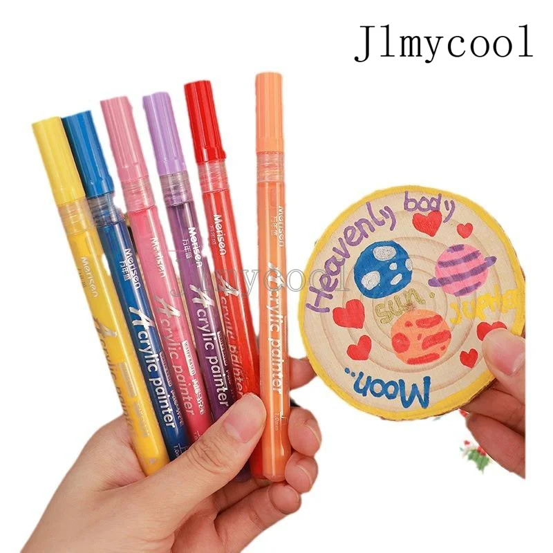 아크릴 마커 어린이 수채화 펜 12/24색 DIY 페인팅 학생용 수성 그라피티 페인트