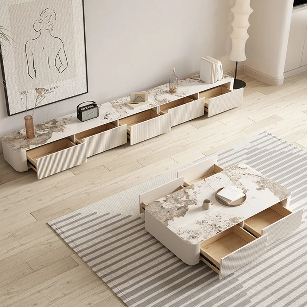 Luxury Design Unit Tv Cabinet Coffee Table For Living Room Furniture Tv Stand And Coffee Table Set