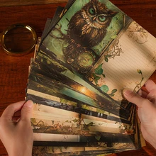  40 pcs Vintage large size material inviscid decorative paper DIY Scrapbooking material Craft paper 