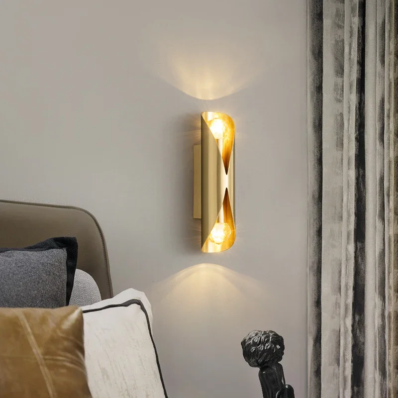 

Modern Led all copper Wall Light Minimalist Lighting Fixture Sconces Living Bedroom Bedside Restaurant Kitchen Indoor Lamps