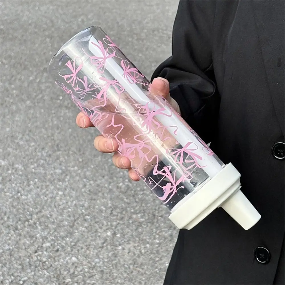 Plastic Straw Cup Water Bottle for Coffee Tea