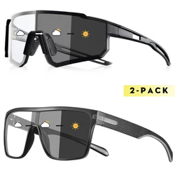 CRIXLAIS Stylish Photochromic Polarized Oversized Sunglasses with UV400 Protection for Day and Night Driving (Other)