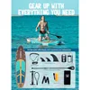 Inflatable Stand Up Paddle Board for lakes and rivers PVC material blue-gray ultra-stable extra-wide design for adults and kids