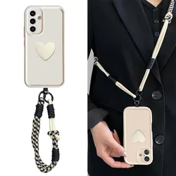 Versatile Crossbody Lanyard Wrist Strap Phone Case - Honor V30 Pro (White)