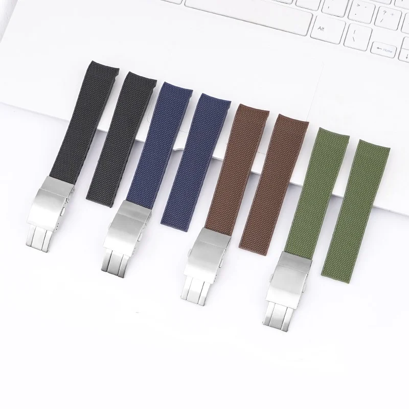 Sostituisci Le Fasce Curve Per Longines Conquest Hydroconquest L3.742 642 781 Cinturino In Gomma Con Fibbia Pieghevole Cinturino Subacqueo 21Mm