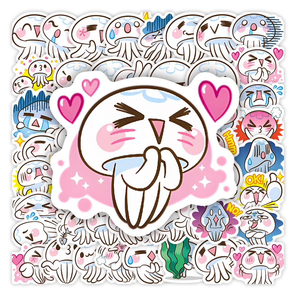 Jellyfish Stickers DIY Toys Gift Decal for Scrapbook Diary Laptop Phone Luggage Bottles cartoon stickers decorative stickers paper stickers cartoon sticker diy scrapbooking accessories