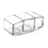 3 Holes Transparent Cosmetic Makeup Acrylic Makeup Brush Tool Storage Box Case Make-up Brush Holder Table Organizer Makeup Tool 6