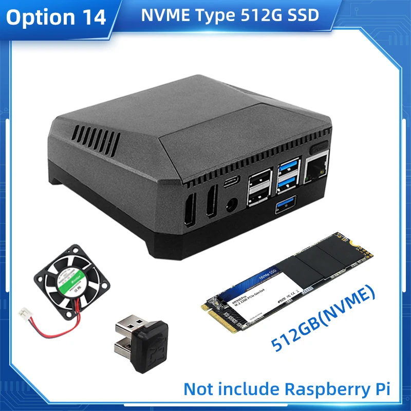 Raspberry Pi 4 B 8GB & Argon M.2 SSD ケース Argon ONE M.2 Case for Raspberry Pi 4 Model B M.2 SATA SSD to USB