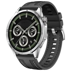 Premium 22mm Nylon & Silicone Strap Set - Versatile & Durable Bracelet Replacement - 22mm Universal (04 black)