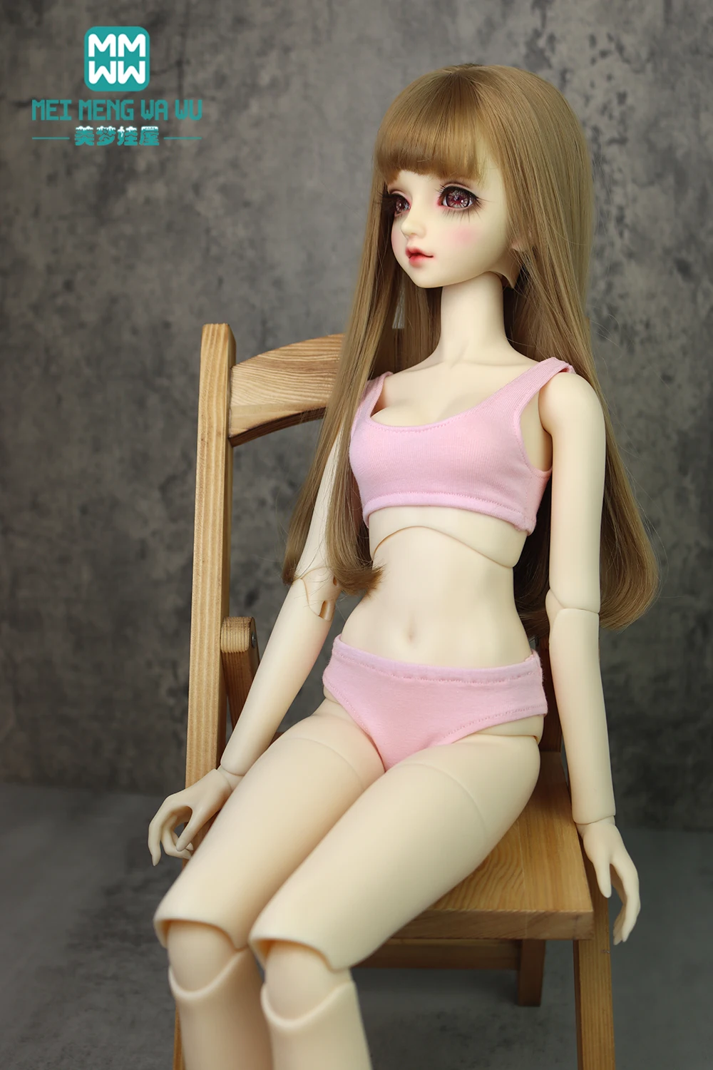 Passend für 28–60 cm große Puppen, 1/3, 1/4, 1/6 SD, DD, MSD, YOSD, BJD, Puppenzubehör, modisches Hosenträger-Unterwäsche-Set – Detail 33