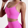 Solid Color Gym Yoga Underwear Women Y shape Fitness sport Bra high strength Tight Top Comprehensive Training  With Chest Pad 3