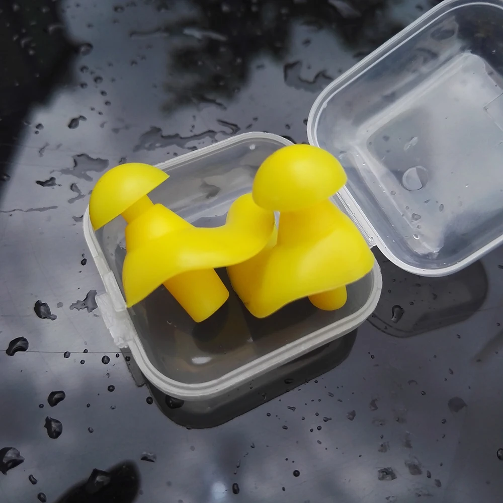 Earplugs Water Sports Swimming Accessories Silicone Soft Portable Dust-Proof Ear Plugs With Box Diving Water Waterproof Ear Plug