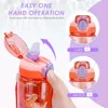 500ml Children S Water Bottle with Straw Leak Proof Plastic Water Cup BPA Free Children's Drinking Water Bottle 16 Ounces 4