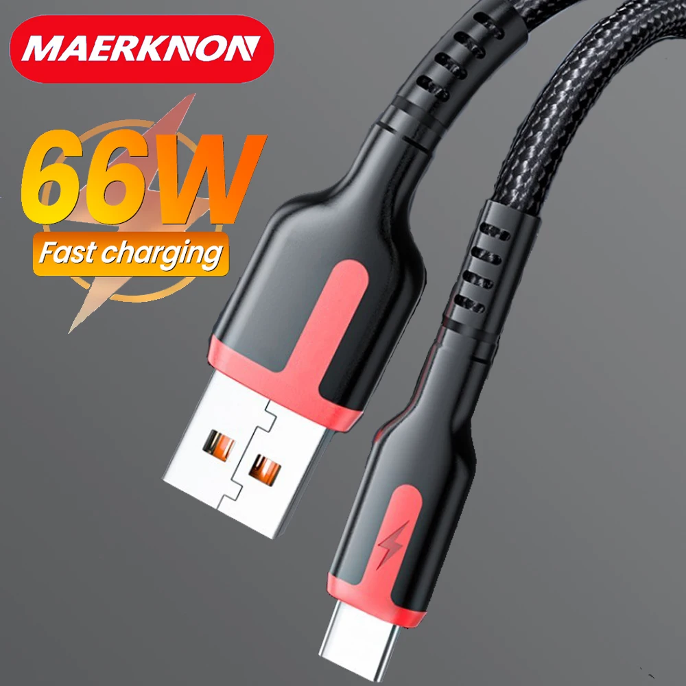 

6A 66W USB Type C Cable Super Fast Charging For Huawei Mate 50 Xiaomi 12 iphone 14 Oneplus Micro Usb Cable Mobile Phone Cables