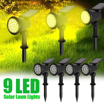 9-LED Solar Spotlights Outdoor 1